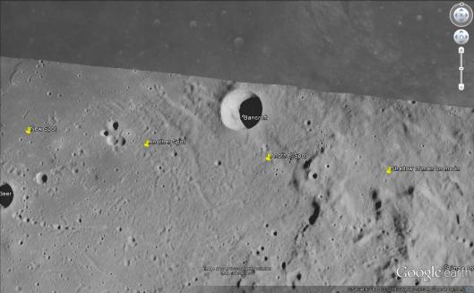 Four locations having the same shadow